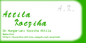 attila kocziha business card